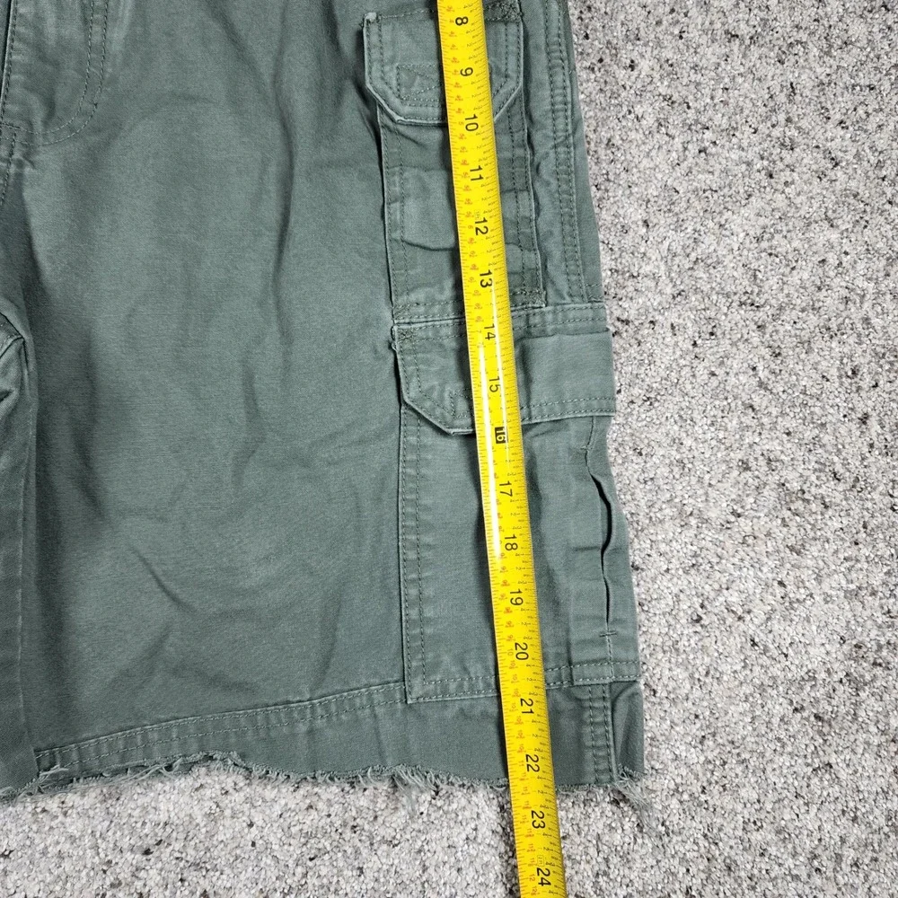 5.11 Tactical Cargo Shorts Mens 34 Green Cutoff Raw Hem Utility Good